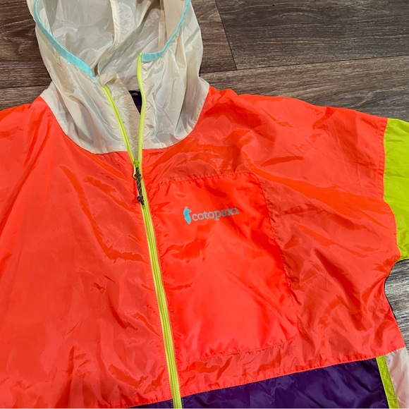 Cotopaxi Teca Technical Windbreaker Neon Orange Purple Yellow Lightweight Small - Picture 3 of 5